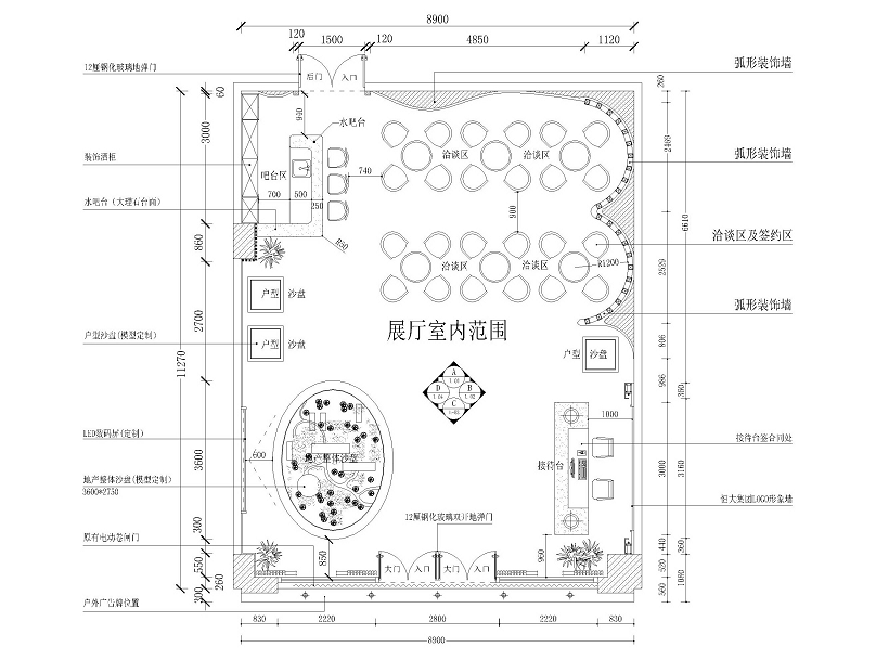 遠(yuǎn)恒大城市展廳布局圖